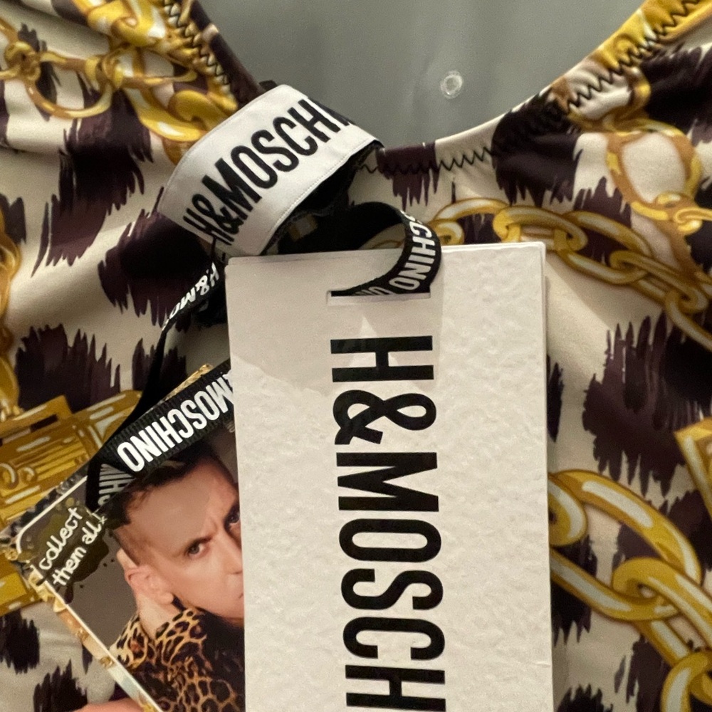 Moschino Black & Gold Chain swimsuit - Picture 3 of 6